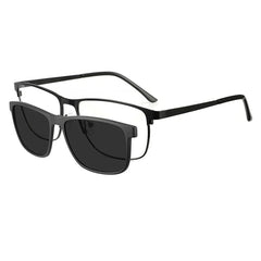 Metal Glasse Frame Square Clip On Sunglasses