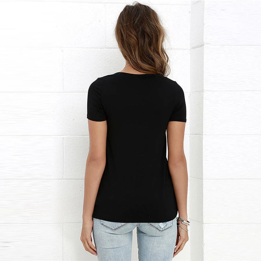 Summer Black Ladies' Tops