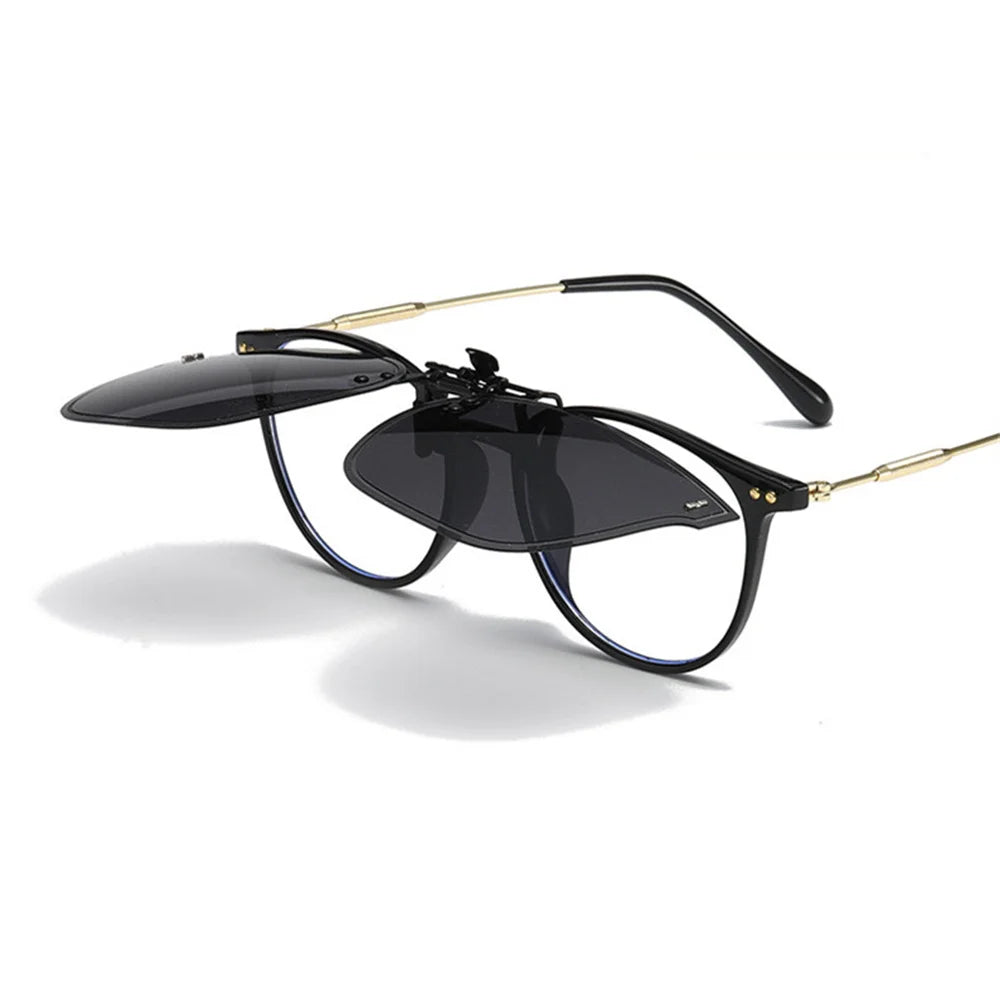 Metal Clip-On Polarized Sunglasses