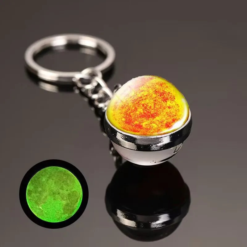 The Dark Solar System Planet Key Chain