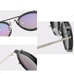 Clip-on Retro Round Sunglasses