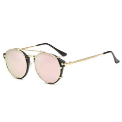 Clip-on Retro Round Sunglasses