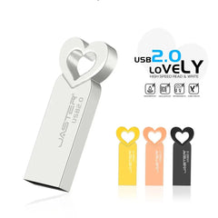 Heart-shaped Metal Flash Drive