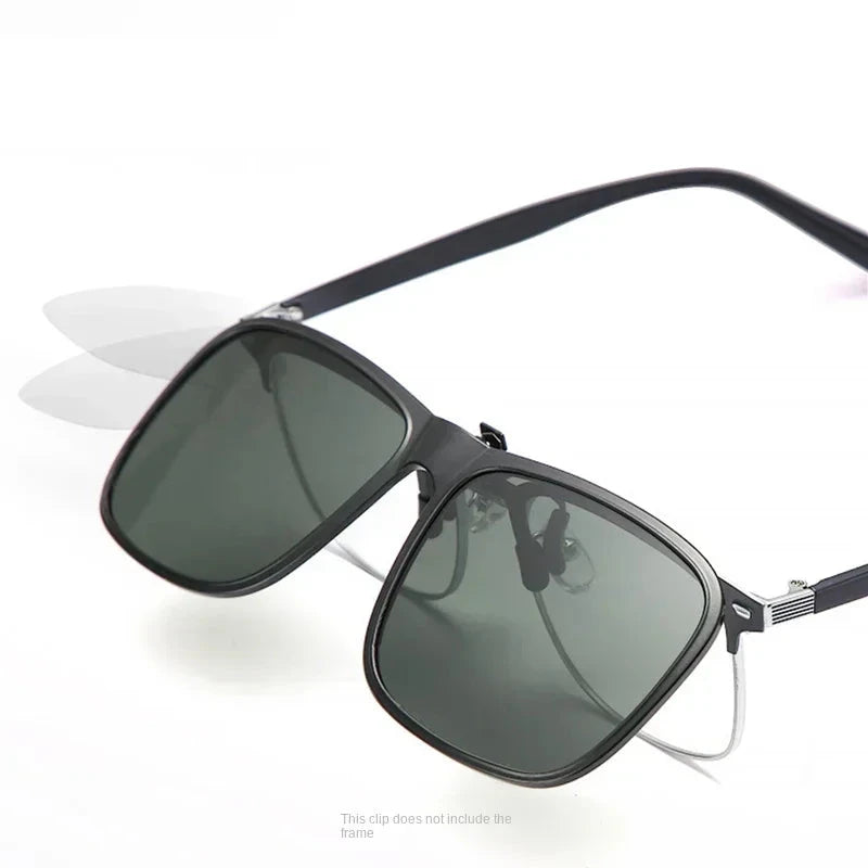 Polarized Flip Up Clip On Sunglasses for Driving