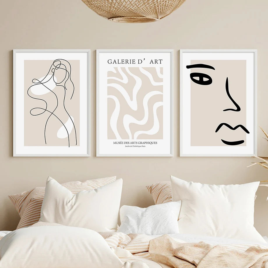 Modern Abstract Body Face Living Room Decor