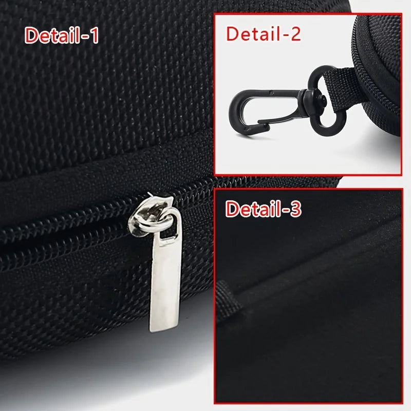 Portable Zipper Carabiner Sunglass Protector Box