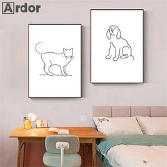  Pet Dog Cat Poster Canvas