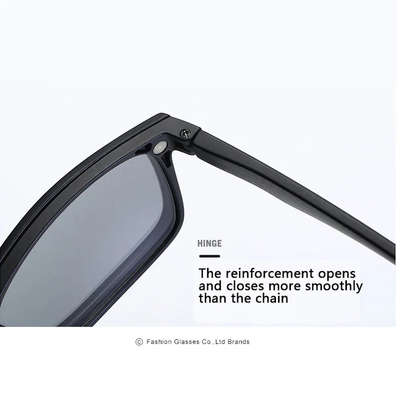 6 In 1 Spectacle Frame Polarized Sunglasses Magnetic Glasses