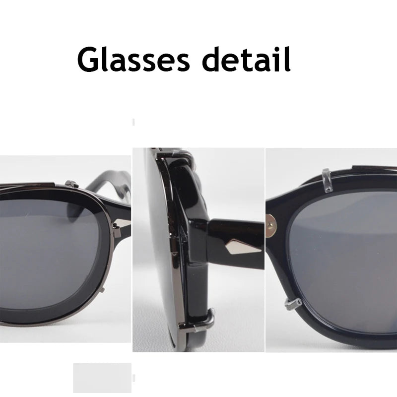 acetate sunglass frame in different side looks