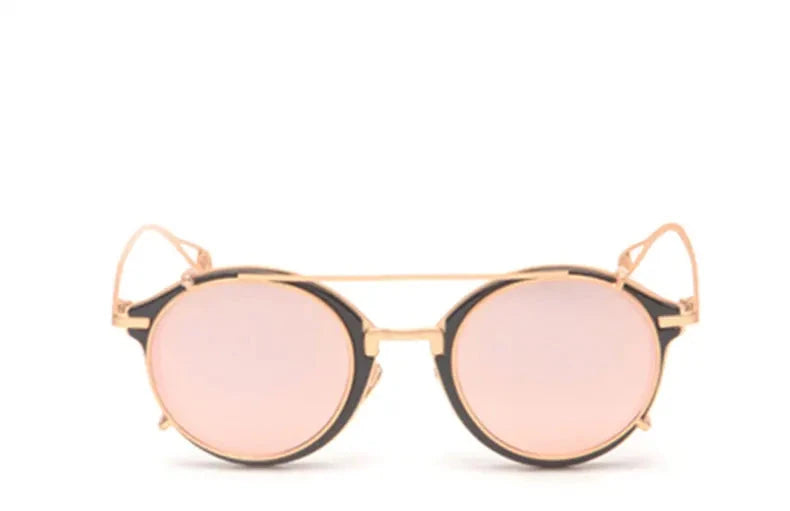 hip hop sunglasses color - Gold and pink