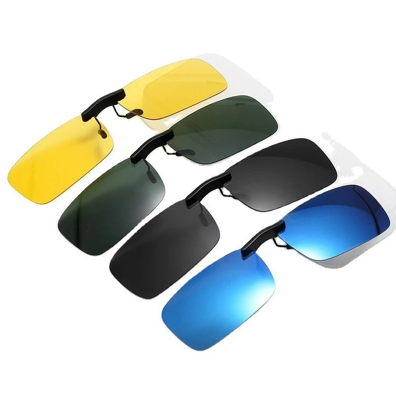 polarized clip rimless sunglasses