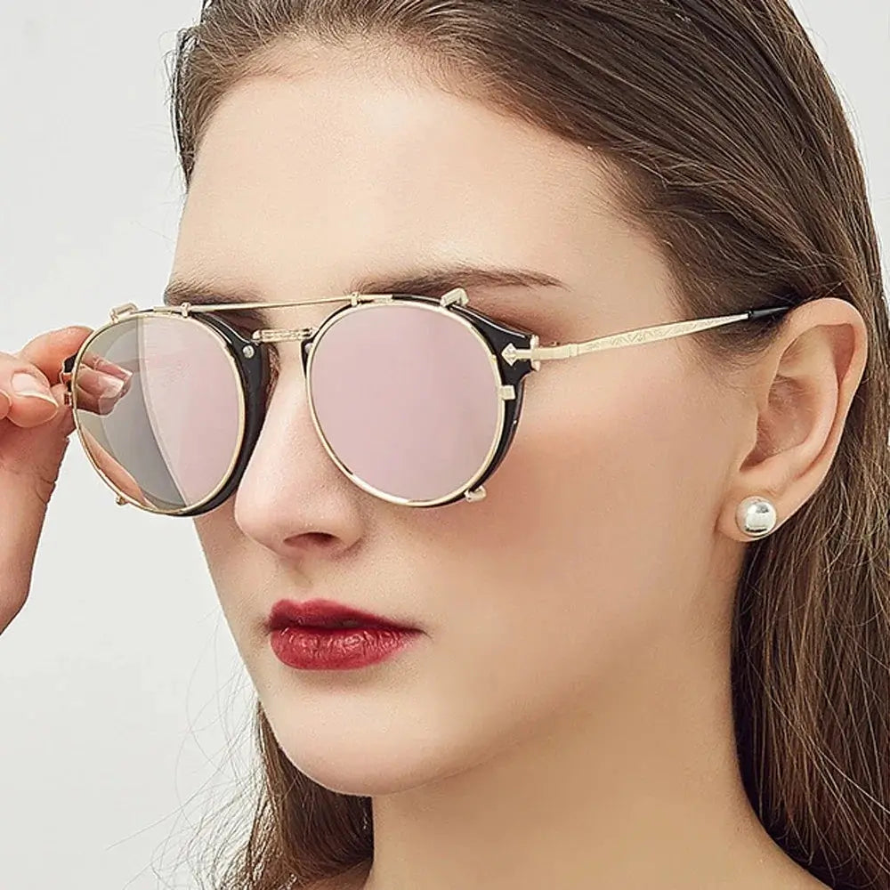 steampunk sunglasses in oval style